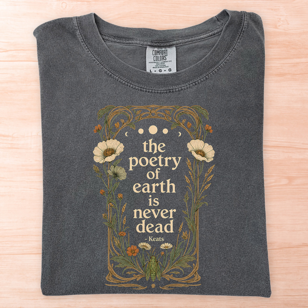 Keats Grasshopper and Cricket Poetry T-Shirt