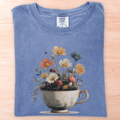 Flower Mushroom Teacup T-Shirt