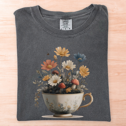 Flower Mushroom Teacup T-Shirt