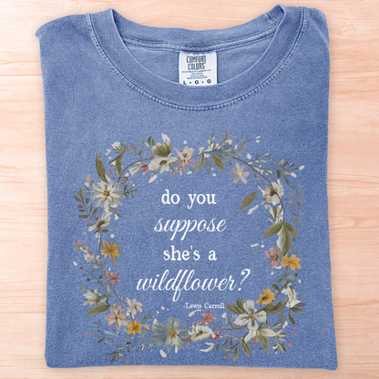 Wildflower Lewis Carroll Quote T-Shirt