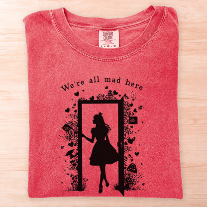 Alice Wonderland All Mad Here T-Shirt