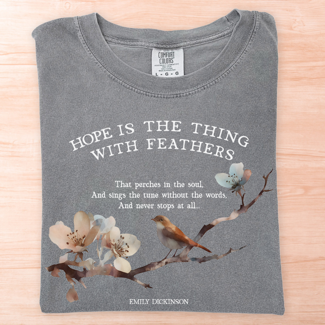 Emily Dickinson Hope Feathers T-Shirt