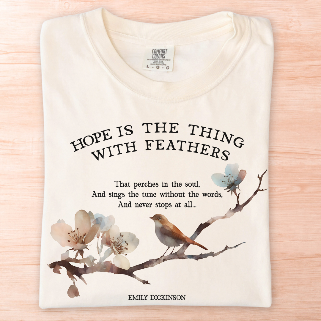 Emily Dickinson Hope Feathers T-Shirt