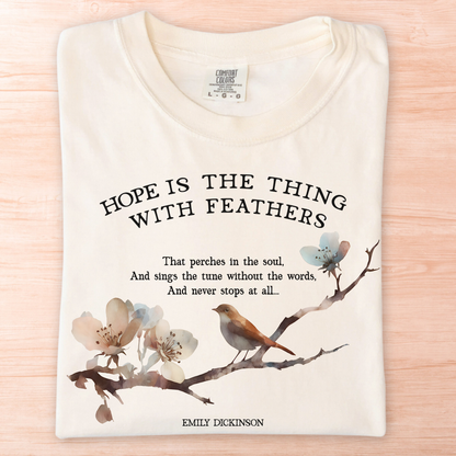 Emily Dickinson Hope Feathers T-Shirt