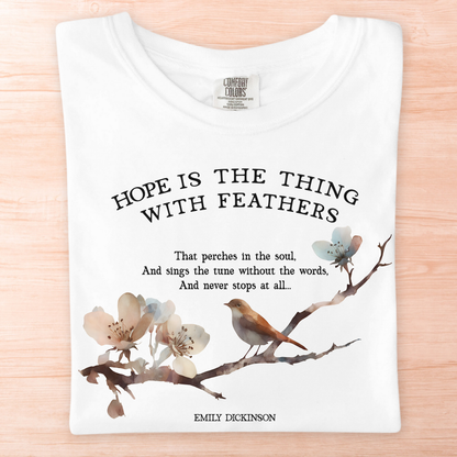 Emily Dickinson Hope Feathers T-Shirt
