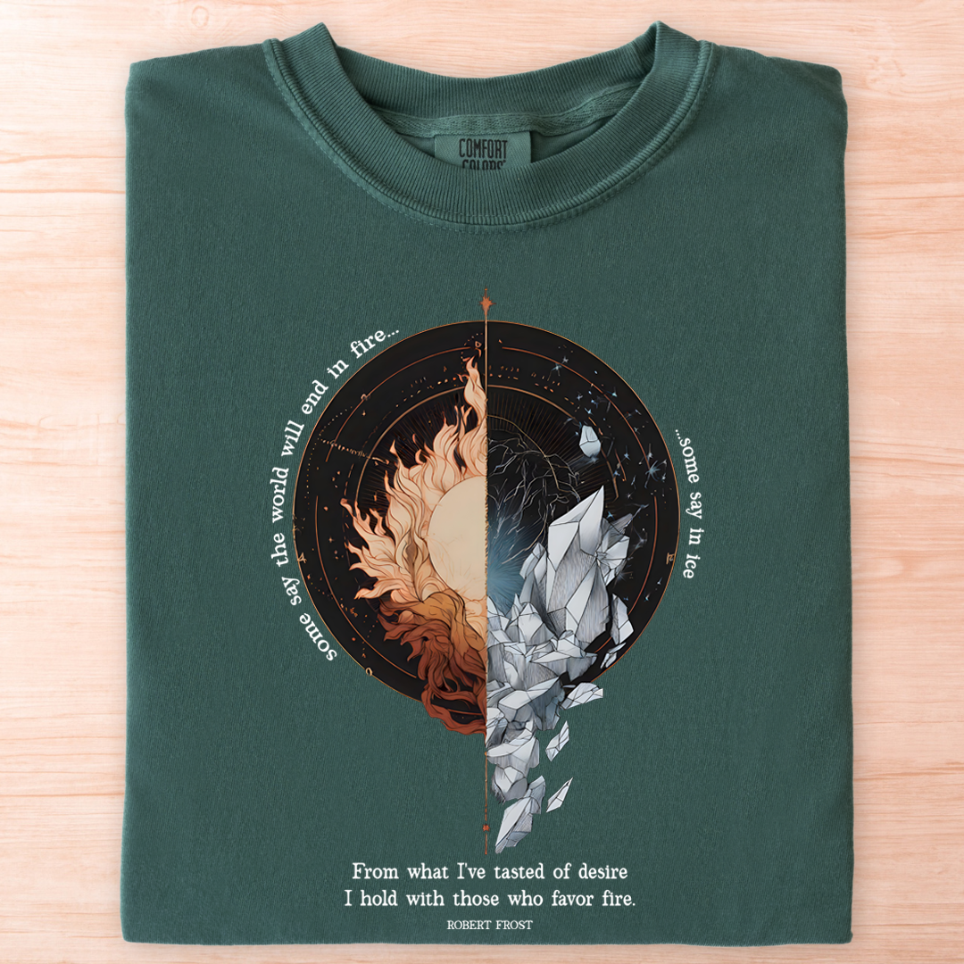 Robert Frost Fire and Ice T-Shirt