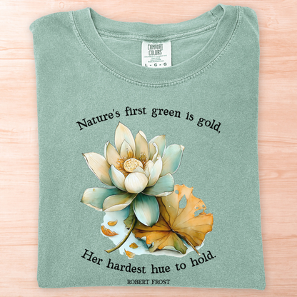 Robert Frost Nature Green Gold T-Shirt