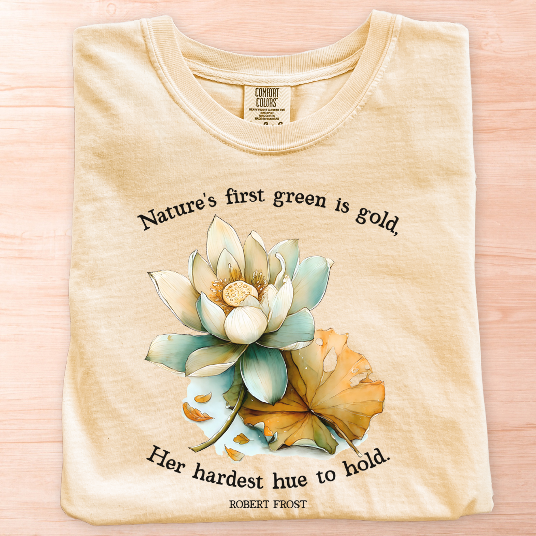 Robert Frost Nature Green Gold T-Shirt
