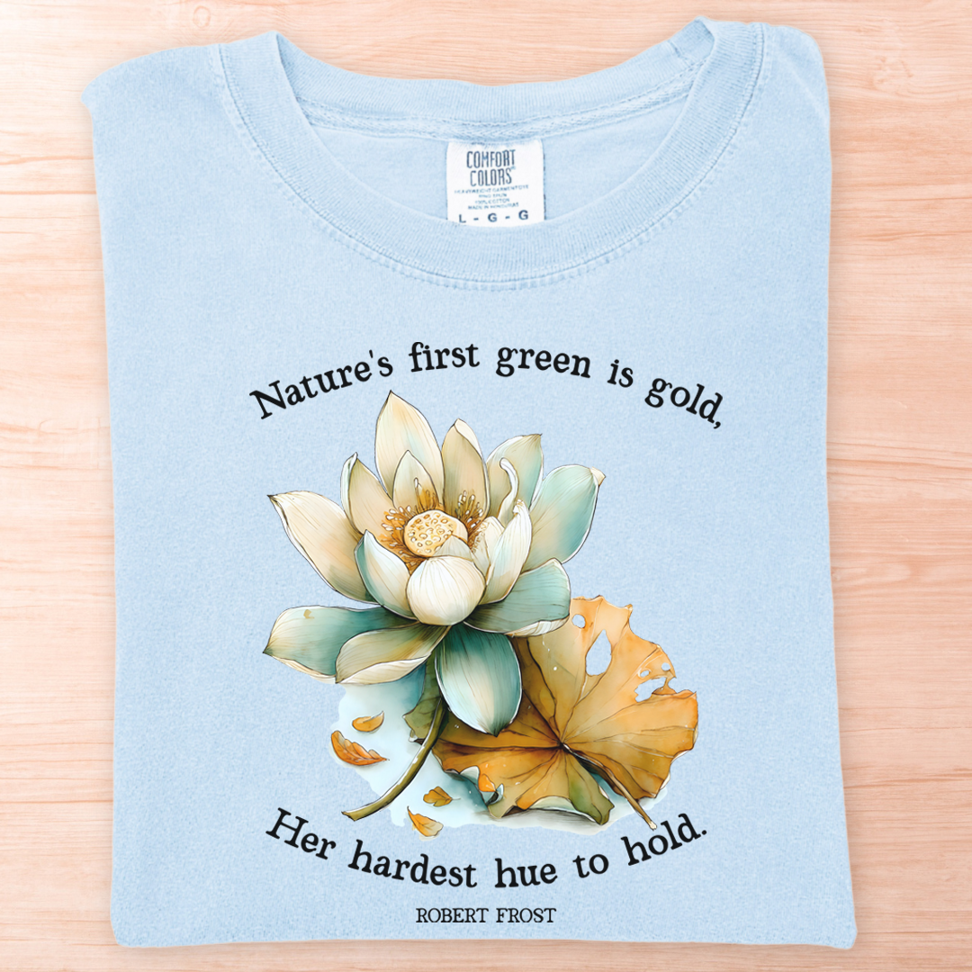 Robert Frost Nature Green Gold T-Shirt