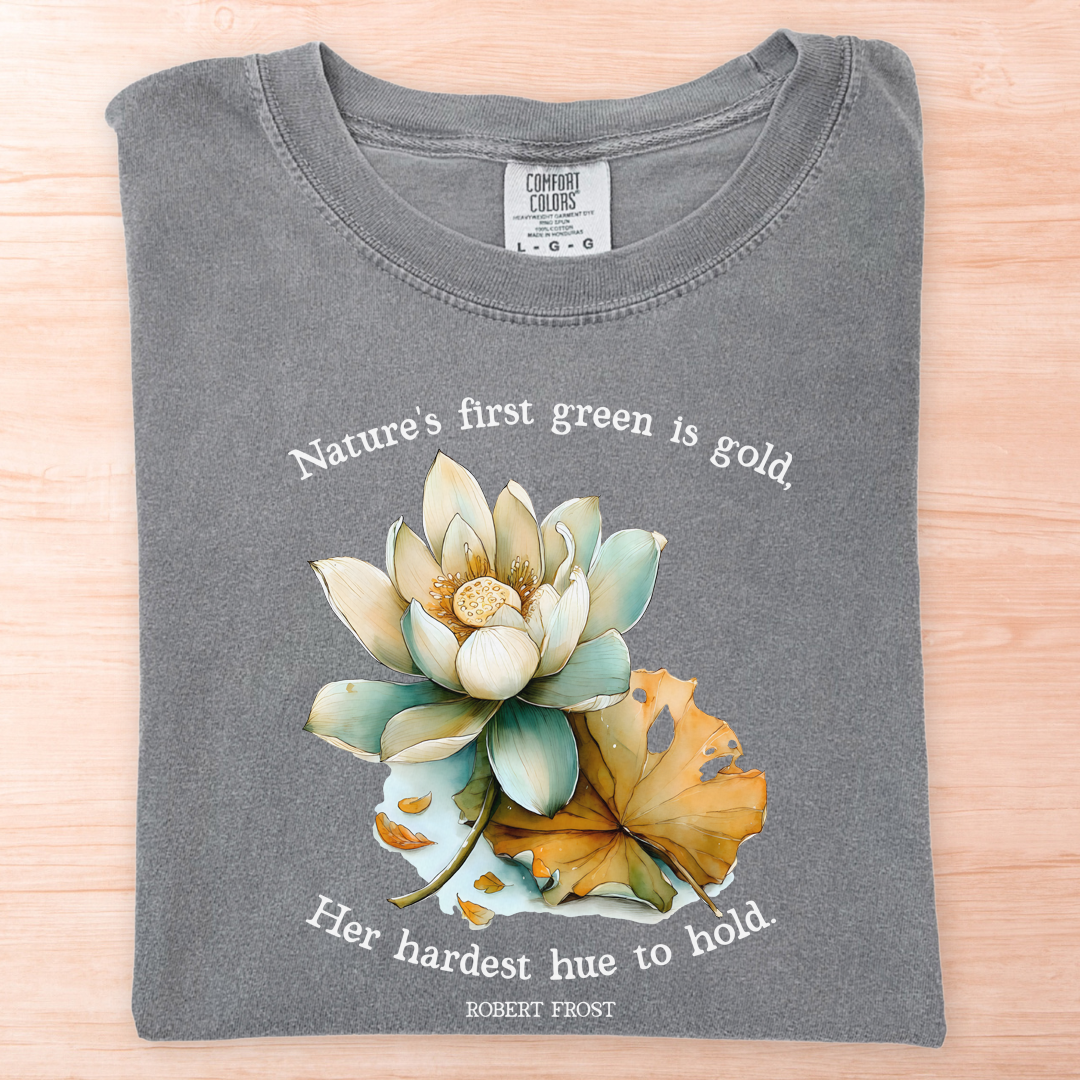 Robert Frost Nature Green Gold T-Shirt