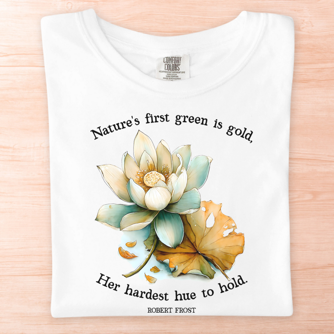 Robert Frost Nature Green Gold T-Shirt
