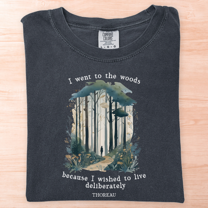 Thoreau Live Deliberately Woods T-Shirt