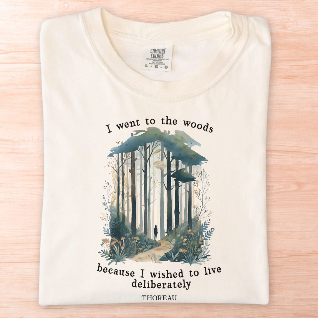 Thoreau Live Deliberately Woods T-Shirt