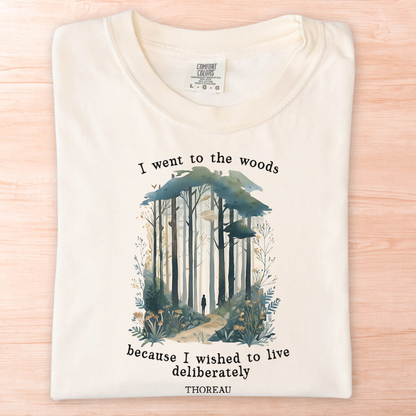 Thoreau Live Deliberately Woods T-Shirt