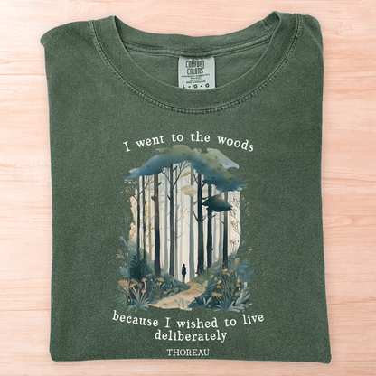 Thoreau Live Deliberately Woods T-Shirt
