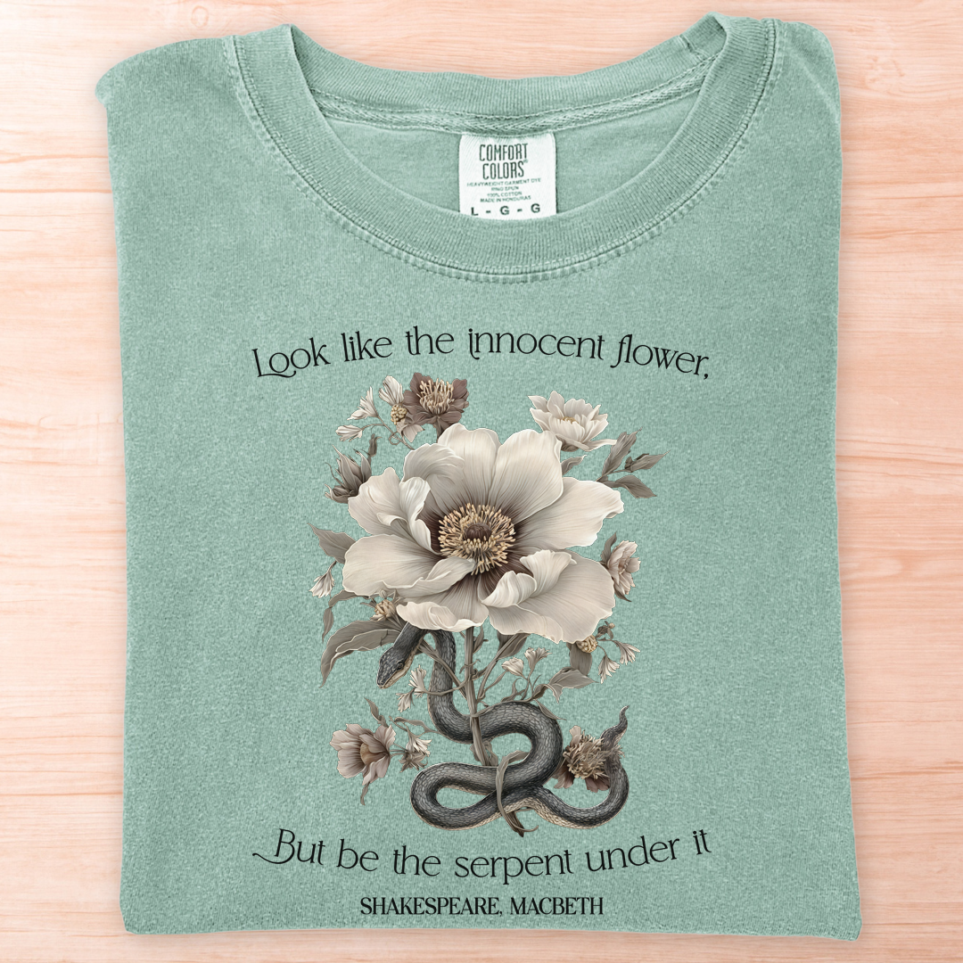 Shakespeare Macbeth Flower Serpent T-Shirt