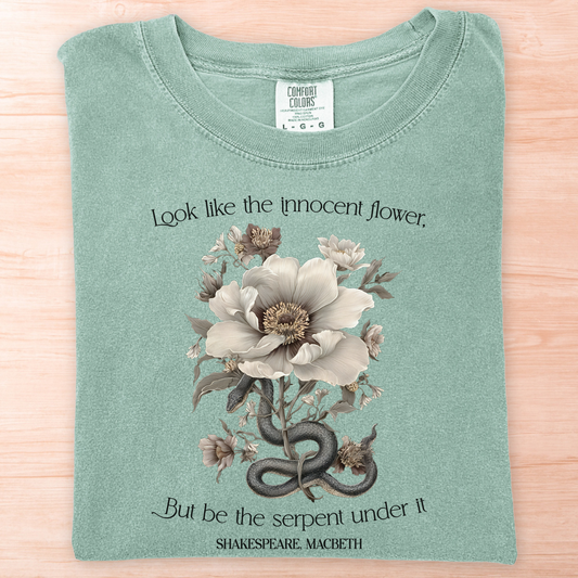 Shakespeare Macbeth Flower Serpent T-Shirt