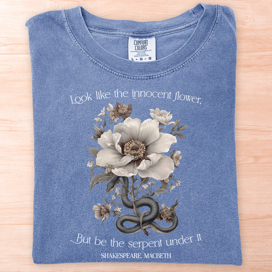 Shakespeare Macbeth Flower Serpent T-Shirt