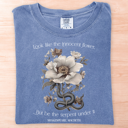 Shakespeare Macbeth Flower Serpent T-Shirt