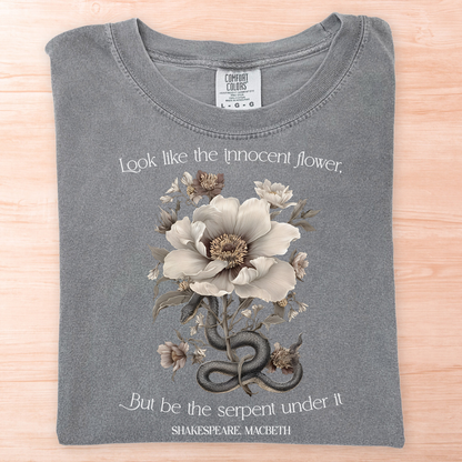 Shakespeare Macbeth Flower Serpent T-Shirt