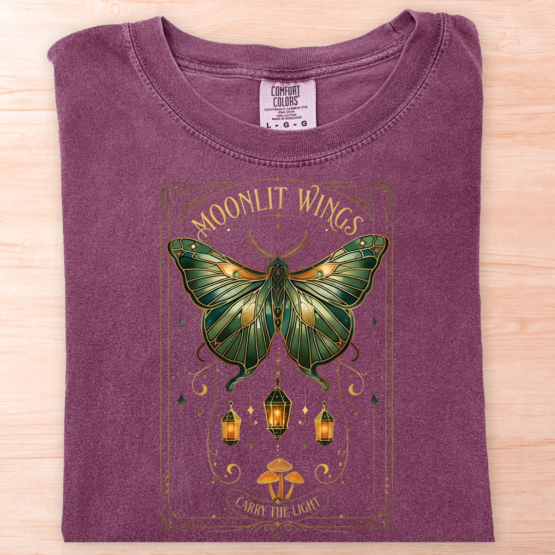 Fantasy Moth Moonlit Wings T-Shirt