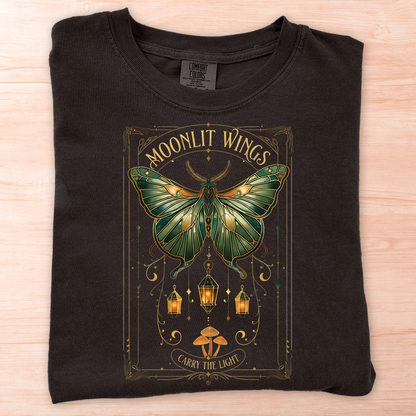 Fantasy Moth Moonlit Wings T-Shirt
