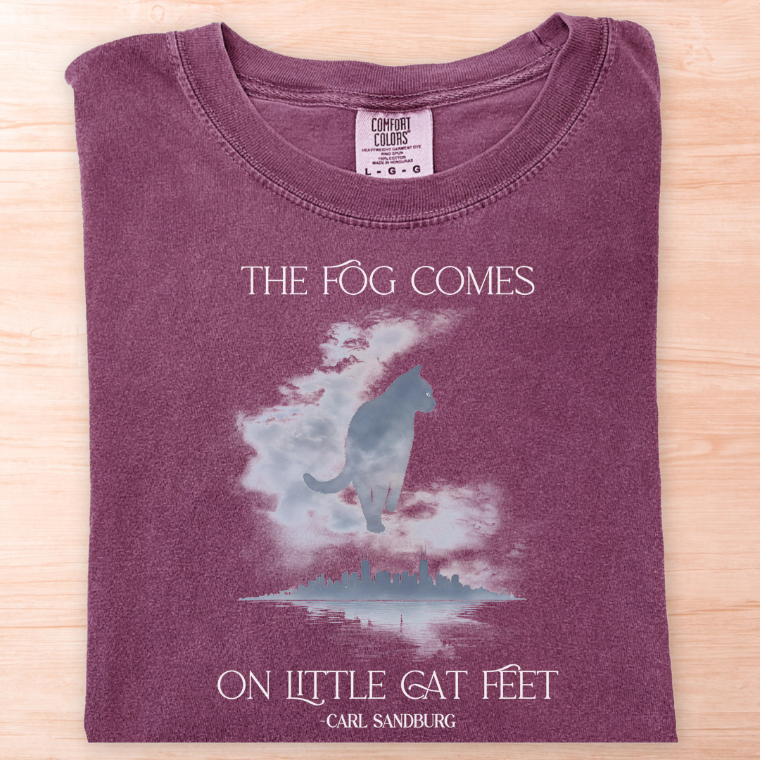 Carl Sandburg Fog Cat T-Shirt