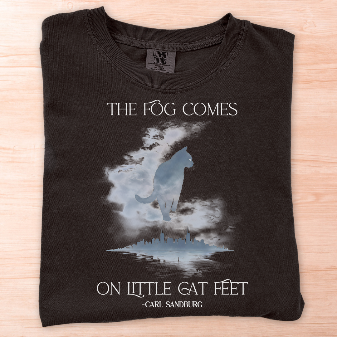 Carl Sandburg Fog Cat T-Shirt