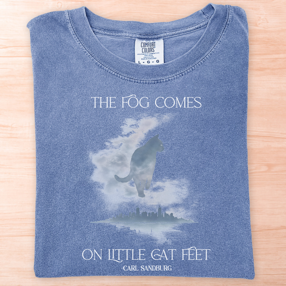 Carl Sandburg Fog Cat T-Shirt