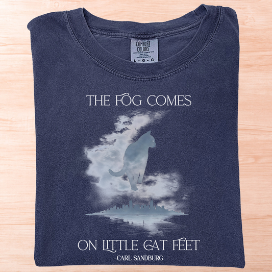 Carl Sandburg Fog Cat T-Shirt