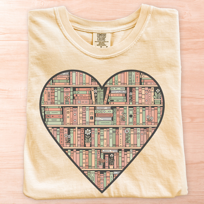 Bookshelf Heart T-Shirt