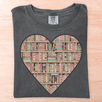 Bookshelf Heart T-Shirt