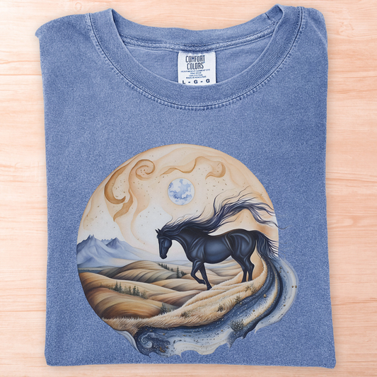 Whimsical Horse Moon T-Shirt