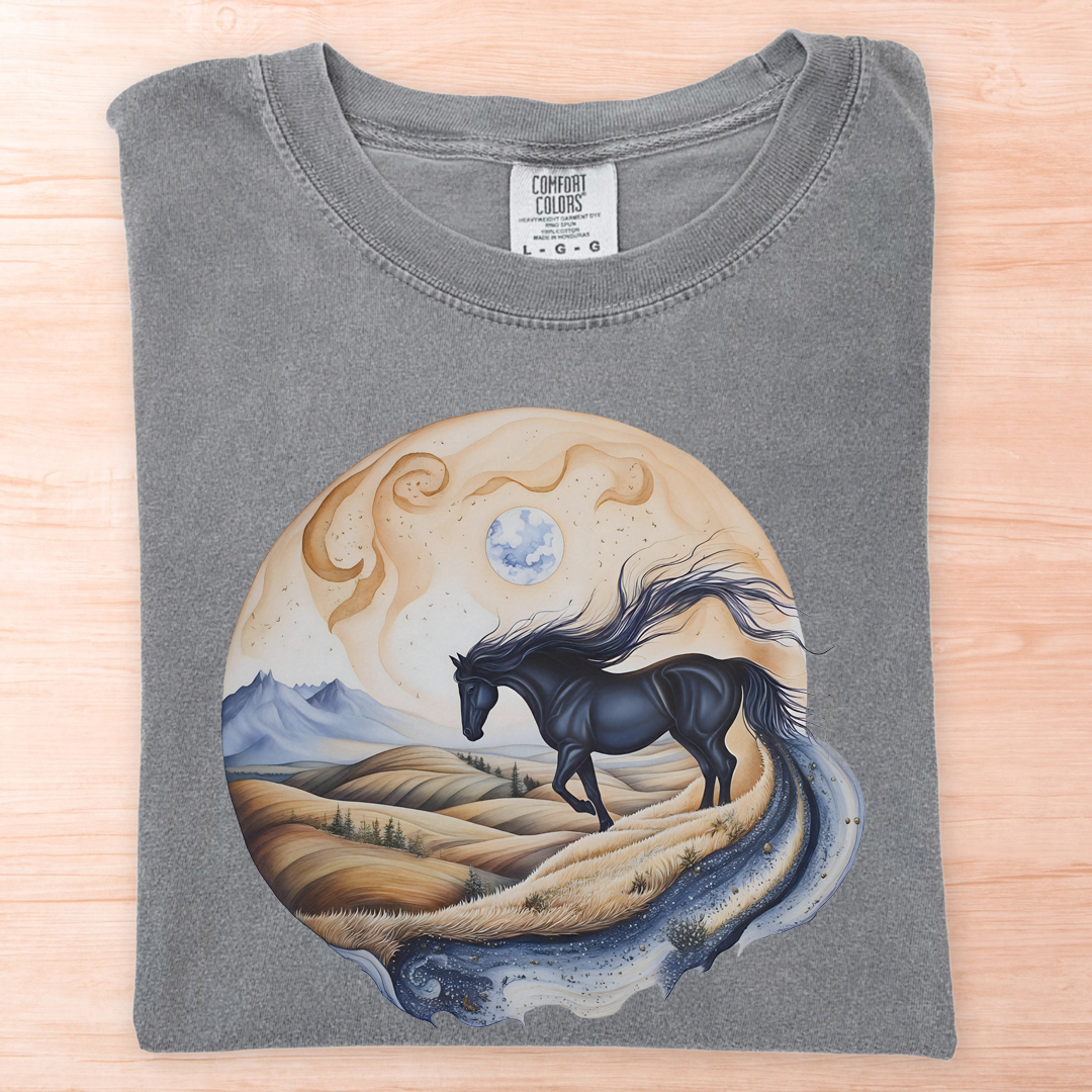 Whimsical Horse Moon T-Shirt