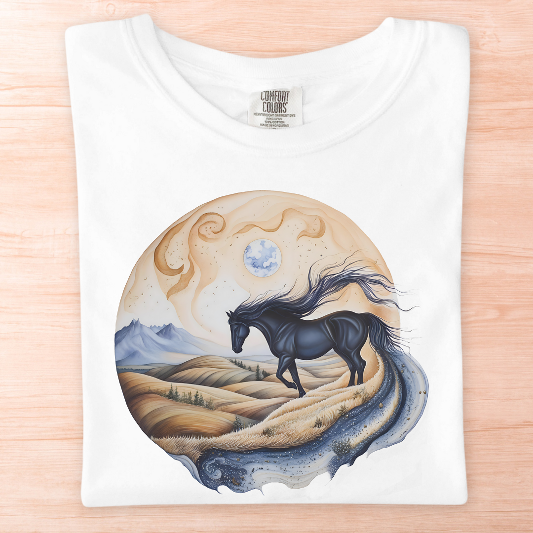 Whimsical Horse Moon T-Shirt