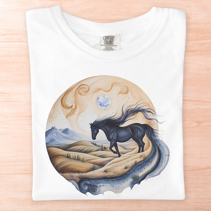 Whimsical Horse Moon T-Shirt