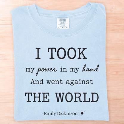 Emily Dickinson Power Hand Quote T-Shirt