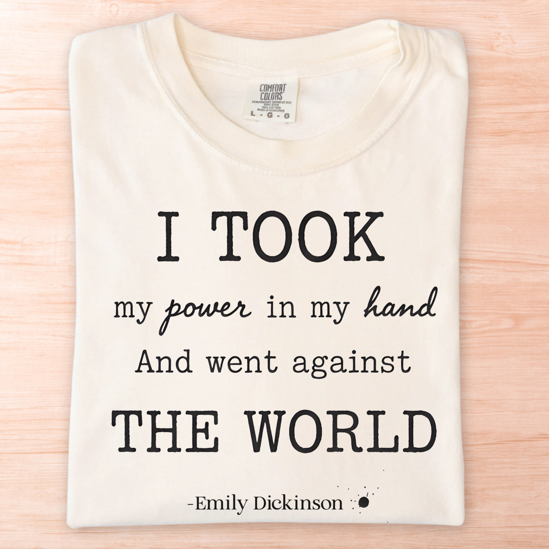 Emily Dickinson Power Hand Quote T-Shirt