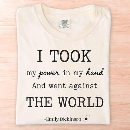 Emily Dickinson Power Hand Quote T-Shirt