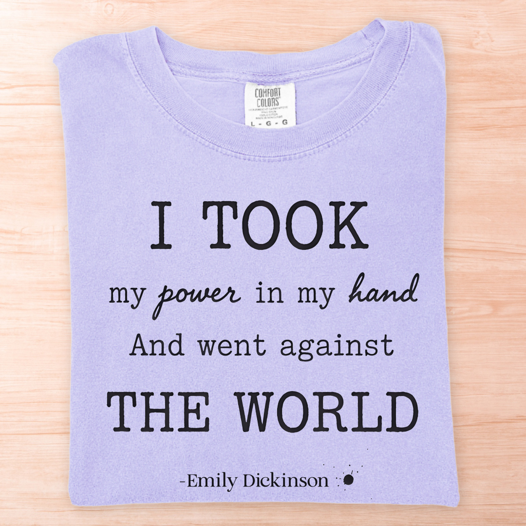 Emily Dickinson Power Hand Quote T-Shirt
