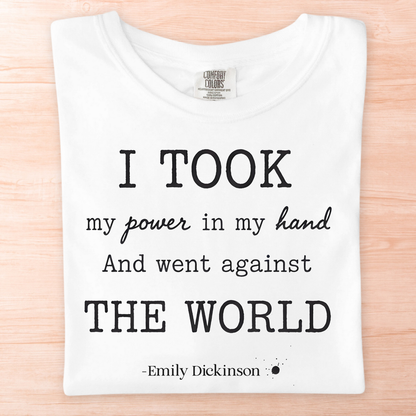 Emily Dickinson Power Hand Quote T-Shirt
