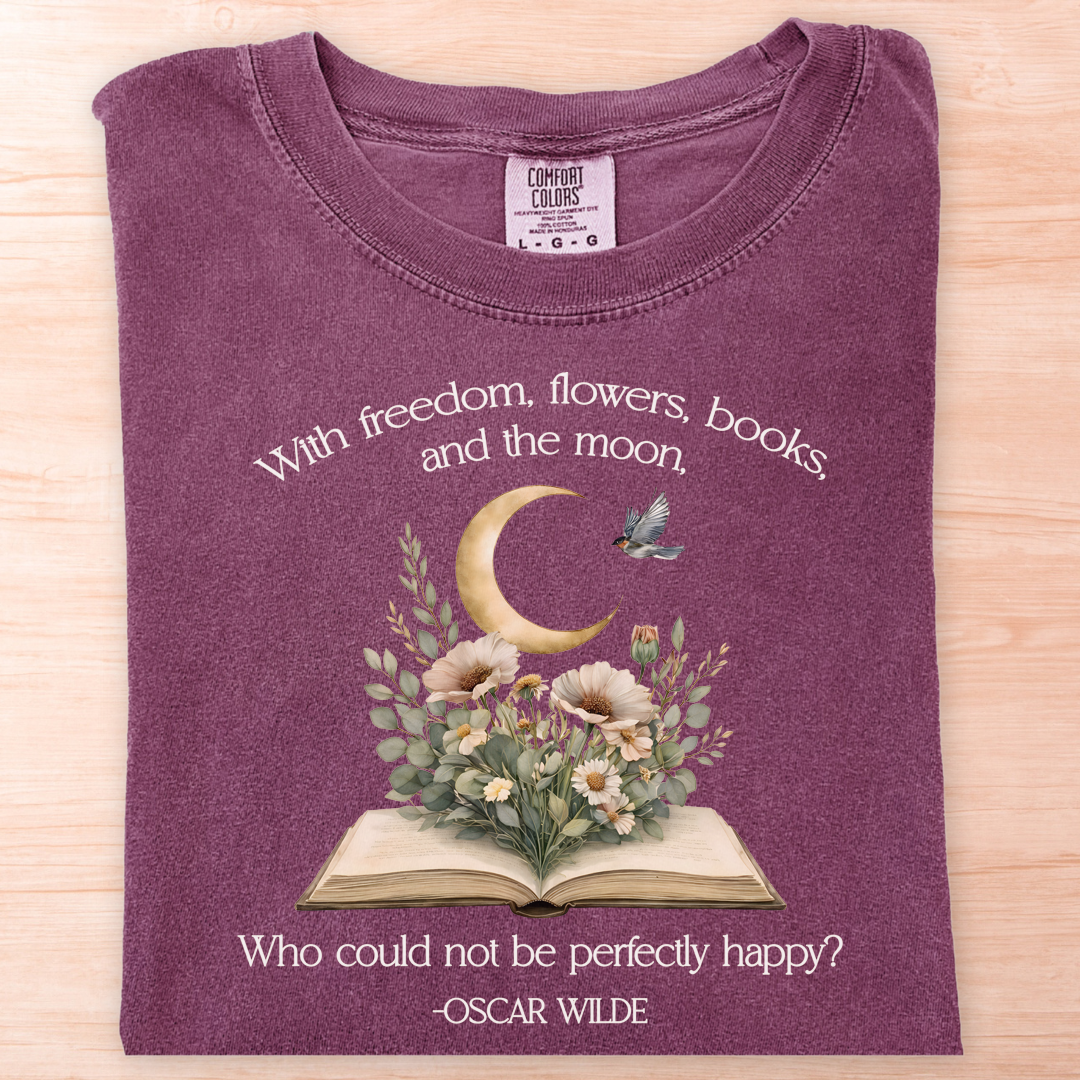 Oscar Wilde Freedom Flowers T-Shirt
