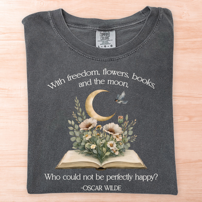 Oscar Wilde Freedom Flowers T-Shirt