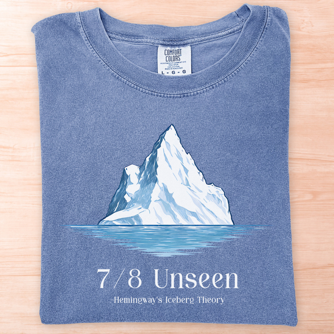 Hemingway Iceberg Theory Writing T-Shirt