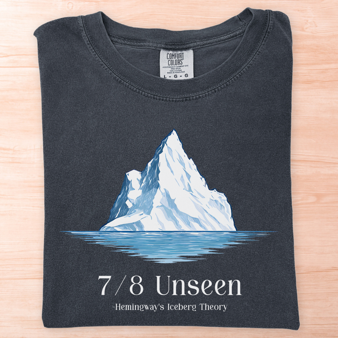 Hemingway Iceberg Theory Writing T-Shirt