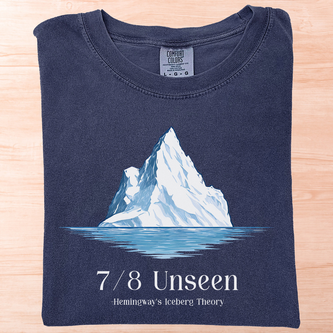 Hemingway Iceberg Theory Writing T-Shirt