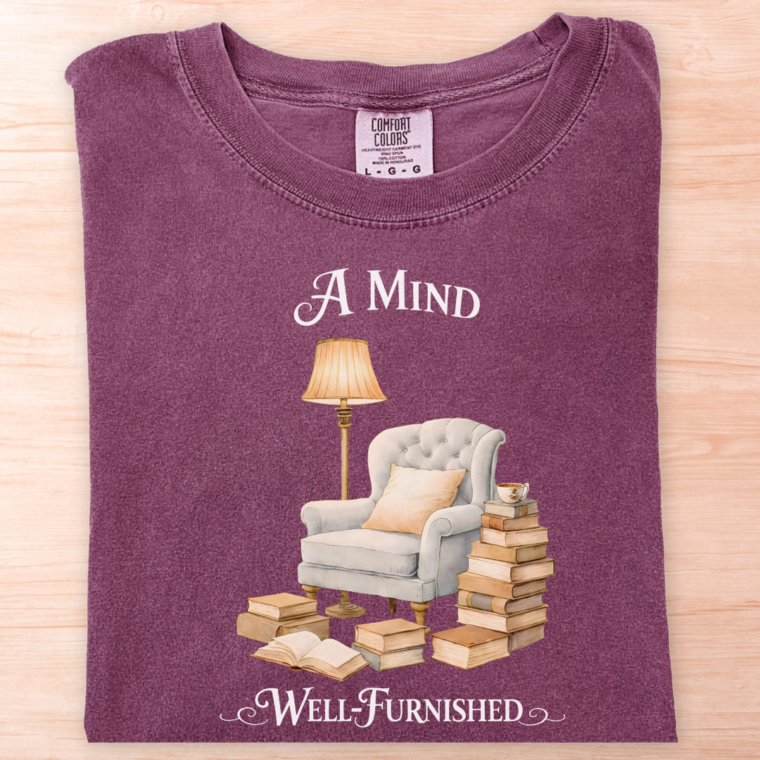 Mind Well Furnished Books T-Shirt