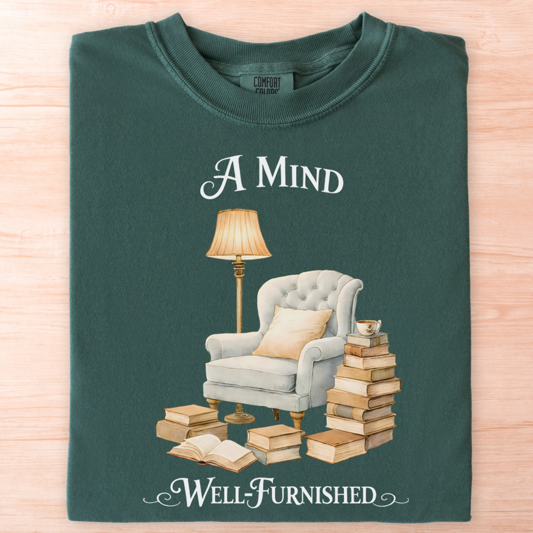 Mind Well Furnished Books T-Shirt