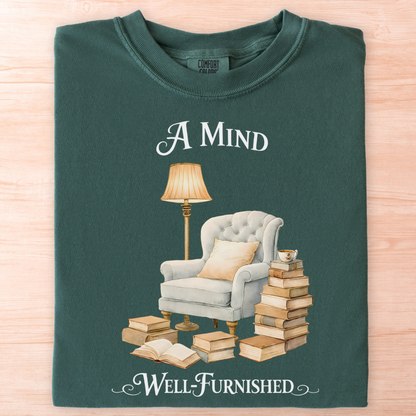 Mind Well Furnished Books T-Shirt