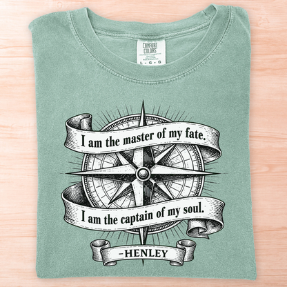 Henley I Am Master Of My Fate T-Shirt